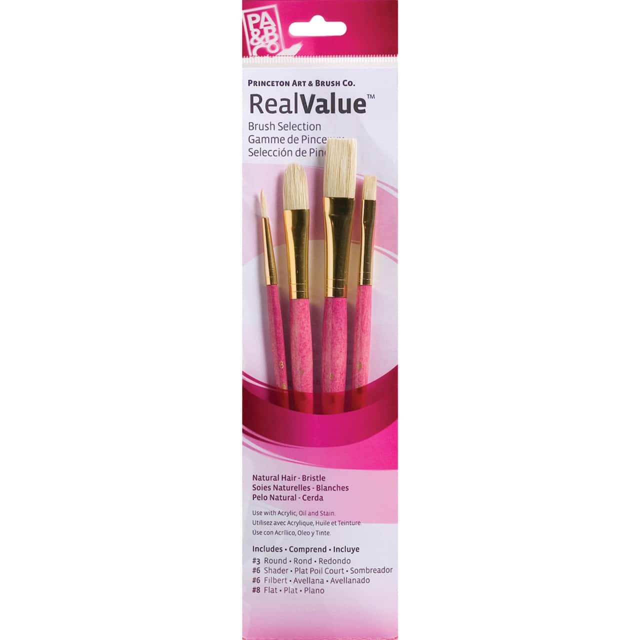 Princeton™ RealValue™ Bristle 4 Piece Brush Set